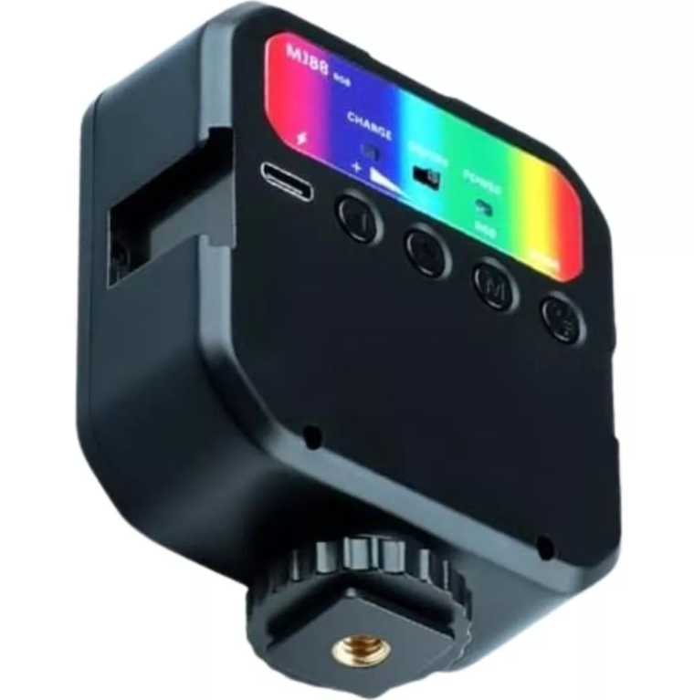 Luz De Led Para Câmera, Filmadora E Tripé Modelo MLG-106 Da Tomate Portátil Iluminação RGB Suas Fotos Com Mais Autenticidade