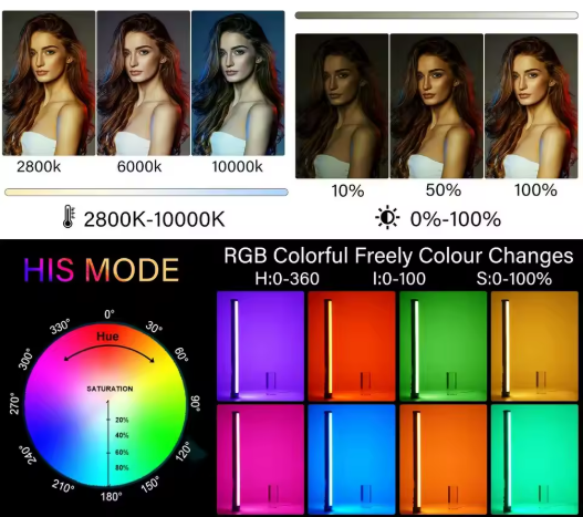 Sokani X25 RGB LED luz de vídeo tubo portátil varinha vara fotografia iluminação 3000mAh controle de aplicativo para YouTube Tiktok