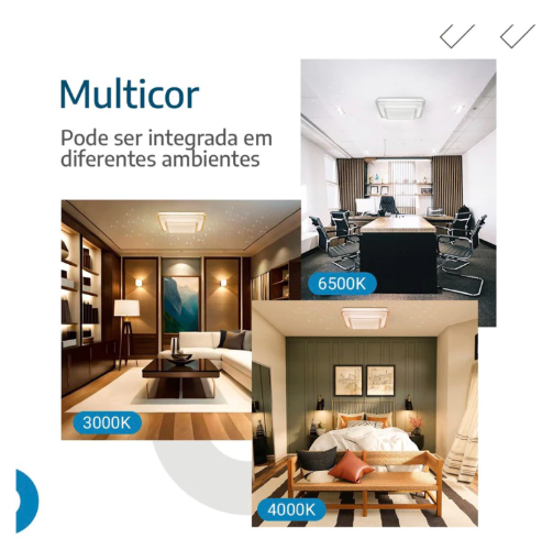 Luminária Plafon Céu Estrelado 2 Andar 3 Cores Em 1