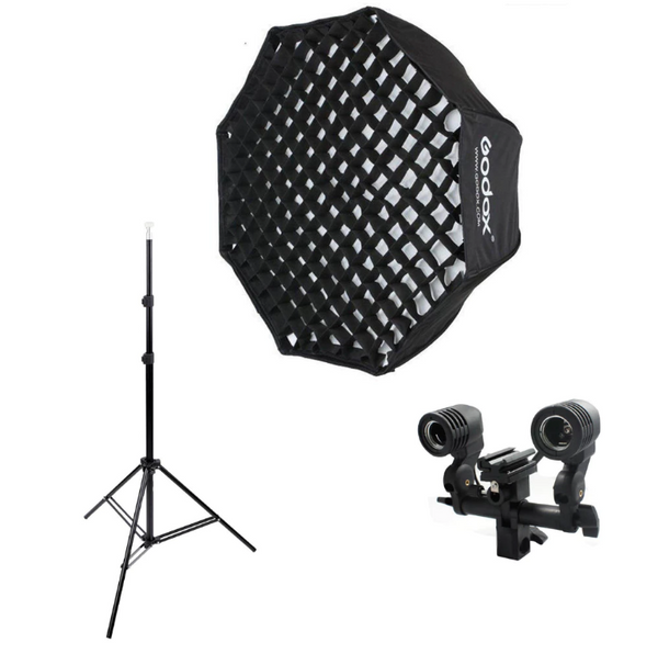 Softbox Godox 80cm com Grid - Kit Luz Contínua Flash