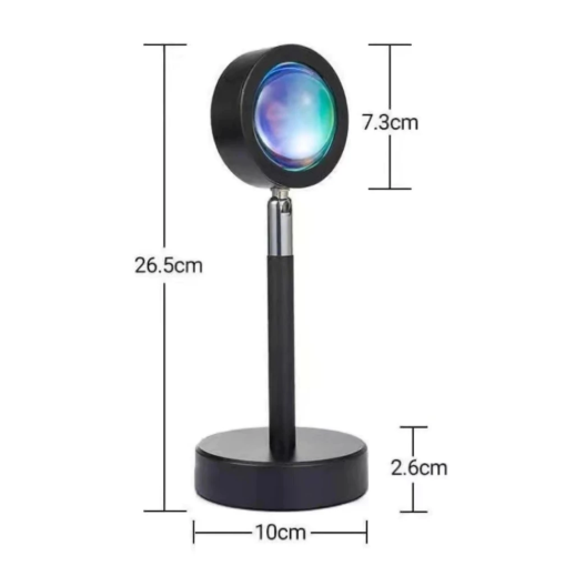 Luminária Led Sunset Por Do Sol Luz Noturna Lad Projetor Controle Remoto