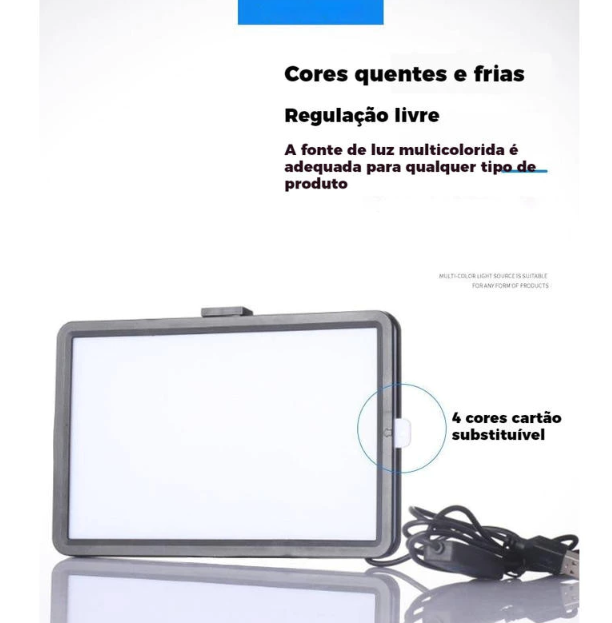 Luz de Gravação Aérea/ Preenchimento de 6 Polegadas/LUZ VIVA com 4 Filtros de Cor, para Foto e Vídeo,120 LEDs, USB